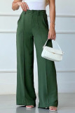 Solid Color Pleated Loose Wide Leg Pants