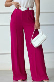 Solid Color Pleated Loose Wide Leg Pants