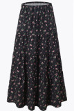 Summer Solid Color High Waisted Elastic Skirt