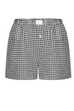 Retro Plaid Printed High Waisted Loose Wide Leg Shorts