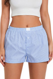 Retro Plaid Printed High Waisted Loose Wide Leg Shorts