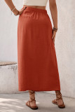 Summer Solid Color Pleated Split Skirt