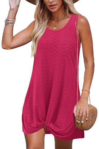 Round Neck Hollow Breathable Sleeveless Dress