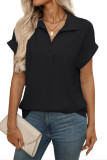 Fashion Lapel Loose Short Sleeved Shirt