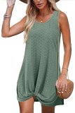 Round Neck Hollow Breathable Sleeveless Dress