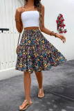Summer Bohemian Ruffled Floral Print Skirt