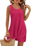 Round Neck Hollow Breathable Sleeveless Dress
