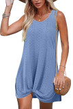 Round Neck Hollow Breathable Sleeveless Dress