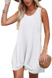 Round Neck Hollow Breathable Sleeveless Dress