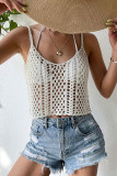 Hollow Out Sleeveless Suspender Sun Protection Shirt