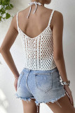 Hollow Out Sleeveless Suspender Sun Protection Shirt
