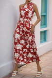 Summer Casual Sleeveless Floral Print Dress