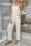 Bohemian Printed Contrasting Overalls Jumpsuit