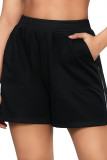 High Waisted Side Zipper Loose Pocket Sports Shorts