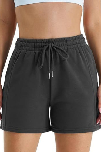 Summer Elastic High Waisted Pocket Wide Leg Shorts