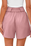 Summer Elastic High Waisted Pleated Business Shorts