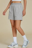 High Waisted Side Zipper Loose Pocket Sports Shorts