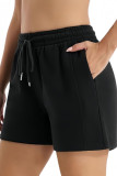 Summer Elastic High Waisted Pocket Wide Leg Shorts