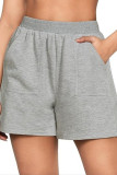 High Waisted Side Zipper Loose Pocket Sports Shorts