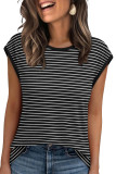 Summer Knitted Striped Casual Loose T-Shirt