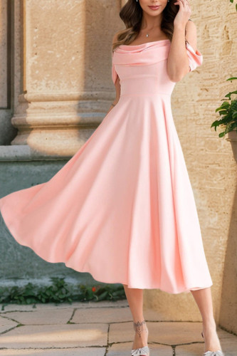 Summer Pleated Camisole Waist Cinching Dress