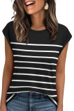 Summer Knitted Striped Casual Loose T-Shirt