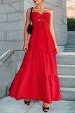 Summer Hanging Neck Sleeveless Cake Dress