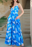 Bohemian V-Neck Printed Camisole Sleeveless Dress