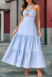 Summer Hanging Neck Sleeveless Cake Dress