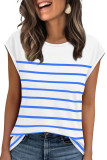 Summer Knitted Striped Casual Loose T-Shirt