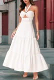 Summer Hanging Neck Sleeveless Cake Dress