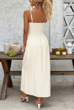 Summer Button Up Camisole Sleeveless Dress