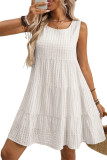Summer Loose Sleeveless Plaid Printed Dress