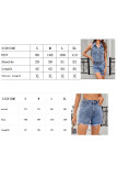 Sleeveless Short Sleeved Vest Denim Shorts Two-Piece Set