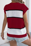 Summer Contrasting Striped Casual Loose Knit Sweater