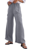 Large Size High Waisted Pocket Straight Leg Work Pants