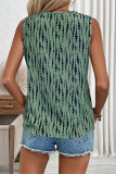 New Summer Sleeveless V-Neck Printed Shirt