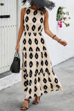 Summer Retro Printed Slim Fit Sleeveless Dress