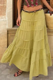 Summer Solid Color Holiday Style Cake Skirt