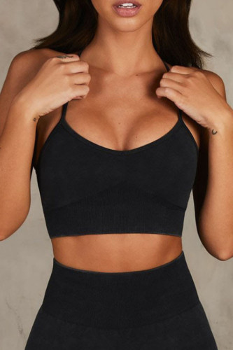 Summer Solid Color Neckband Sleeveless Vest