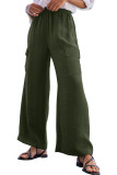 Large Size High Waisted Pocket Straight Leg Work Pants