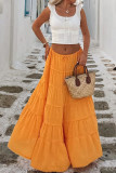 Summer Solid Color Holiday Style Cake Skirt