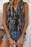 New Summer Sleeveless V-Neck Printed Shirt