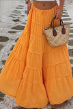 Summer Solid Color Holiday Style Cake Skirt