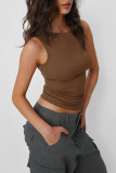 Summer Solid Color Sleeveless Slim Fit Vest