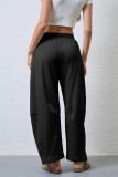 Summer Drawstring Pocket Sport Cropped Pants