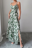 Summer Suspender Printed Wide Leg Jumpsuit