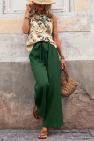 Sleeveless Camisole Vest Wide Leg Pants Two-Piece Set