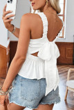 Solid Color Elastic Camisole Sleeveless Vest