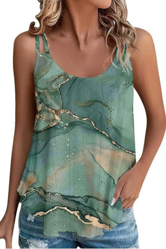 Printed Camisole Sleeveless Round Neck Vest